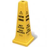 View: 6277-77 Safety Cone 25 3/4" (65.4 cm) with Multi-Lingual "Caution, Wet Floor" Imprint 